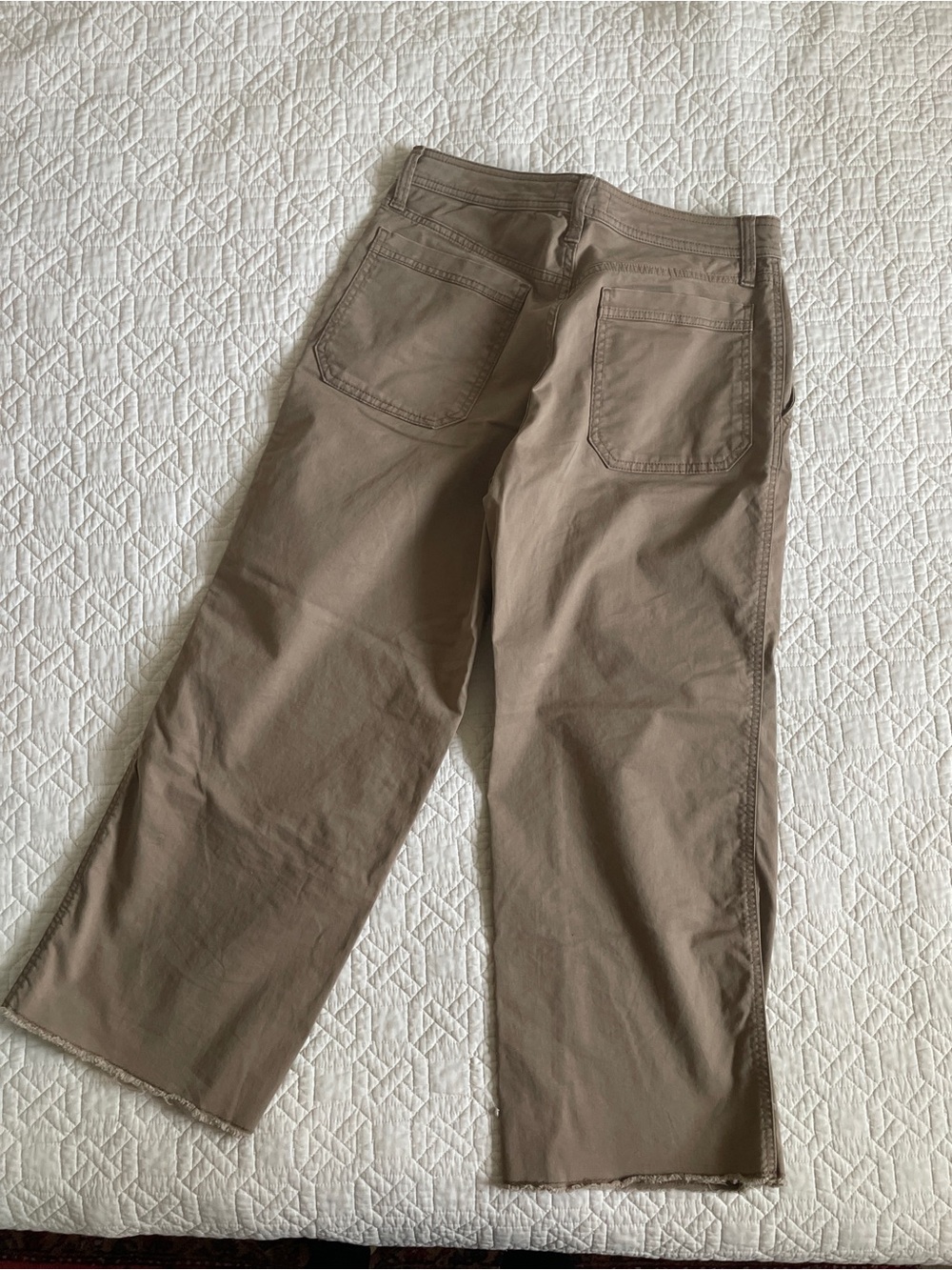 Chino - Women’s Wide-Leg cropped  Pants in Taupe - Banana Republic